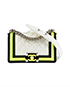 Chanel White Fluo Boy Bag, front view